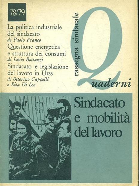 Rassegna sindacale quaderni n. 78-79/maggio-agosto 1979 - copertina