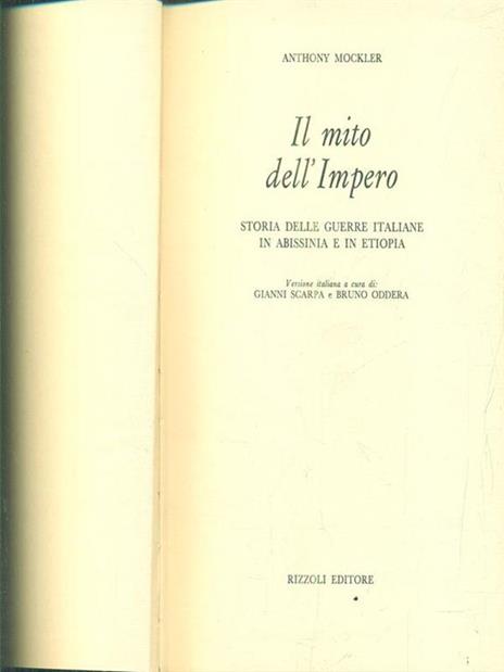 Il mito dell'impero - Anthony Mockler - 2