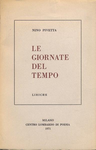 Le giornate del tempo - Nino Pivetta - copertina