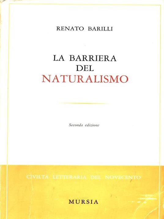 La barriera del Naturalismo - Renato Barilli - copertina