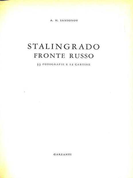 Stalingrado: fronte russo - copertina