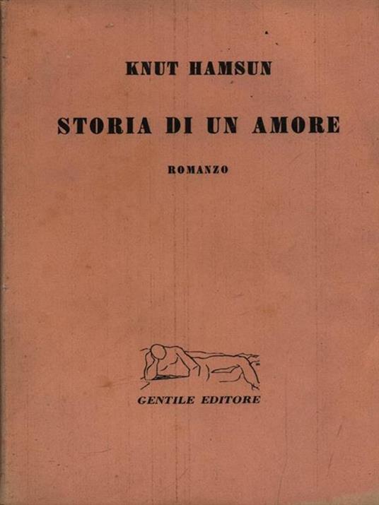 Storia di un amore - Knut Hamsun - copertina