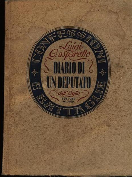 Diario di un deputato - Luigi Gasparotto - copertina