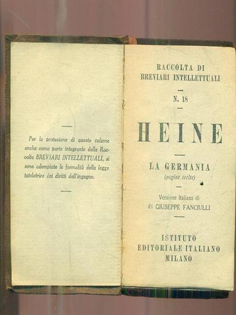 La Germania - Heinrich Heine - copertina