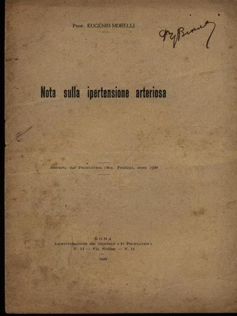 Nota sulla ipertensione arteriosa - Estratto - Eugenio Morelli - 3