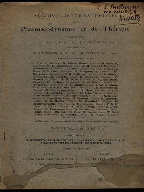 La triade siero-ematologica di M.Ascoli per la diagnosi dei tumori maligni. Estratto - L. Beluffi,A. Mazzocco - 2