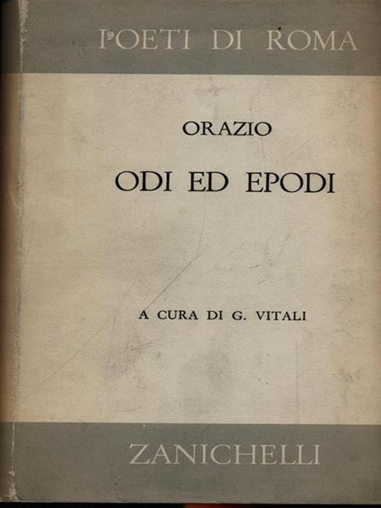 Odi ed epodi - Quinto Orazio Flacco - copertina