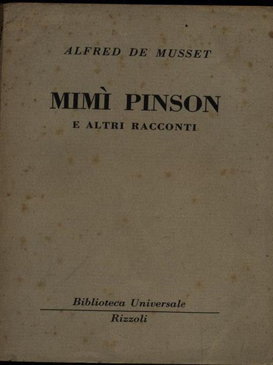 Mimì Pinson e altri racconti - Alfred De Musset - copertina