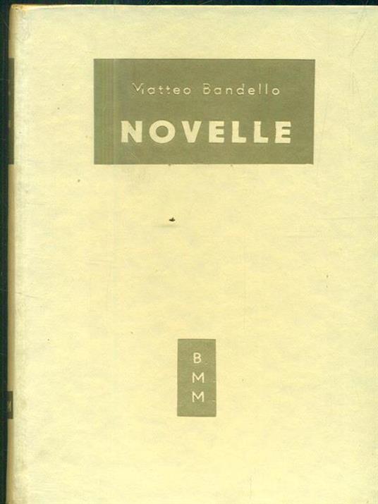 Novelle - Matteo Bandello - copertina