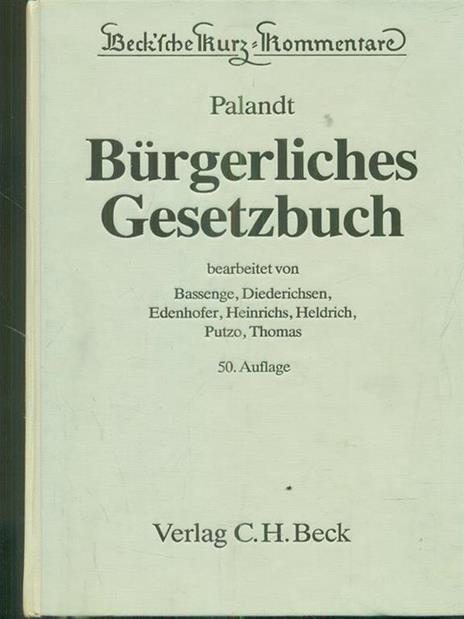 Burgerliches Gesetzbuch. 50 Auflage - 3