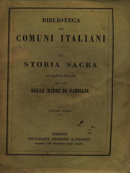 La storia sacra - copertina