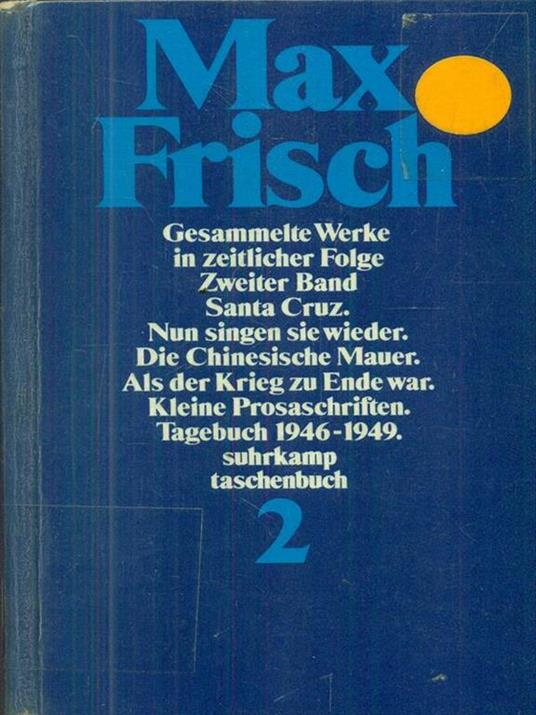 Werke. Vol 2 - Max Frisch - copertina