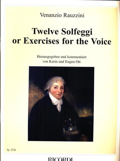 Twelve Solfeggi or Exercises for the Voice - Venanzio Rauzzini - copertina