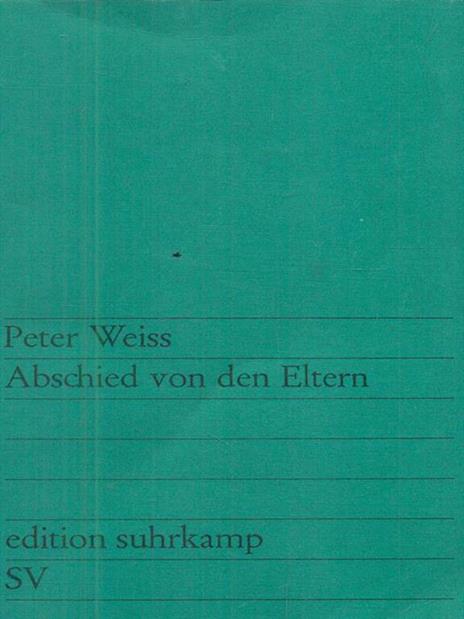 Abschied von den Eltern - Peter Weiss - copertina