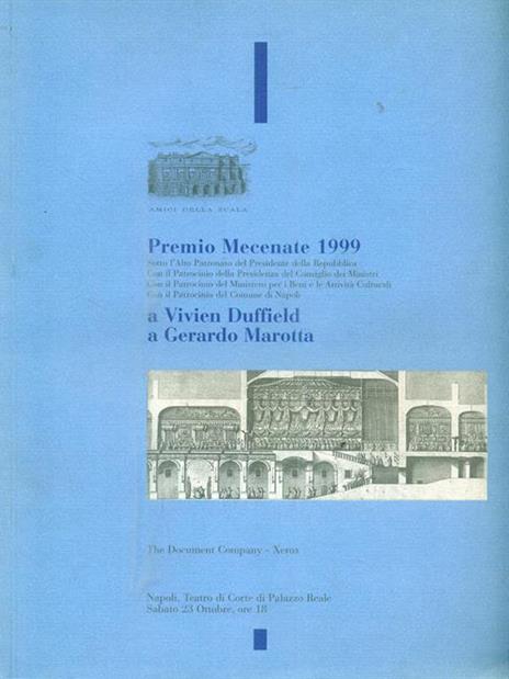 Premio Mecenate 1999 a Vivien Duffield a Gerardo Marotta - copertina