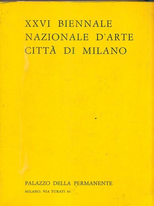 XXVI Biennale nazionale d'arte Città di Milano 1969 - copertina