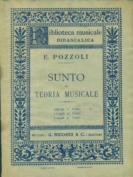 Sunto di teoria musicale. 2o corso - E. Pozzoli - 3