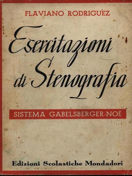 Esercitazioni di stenografia - F. Rodriguez - copertina