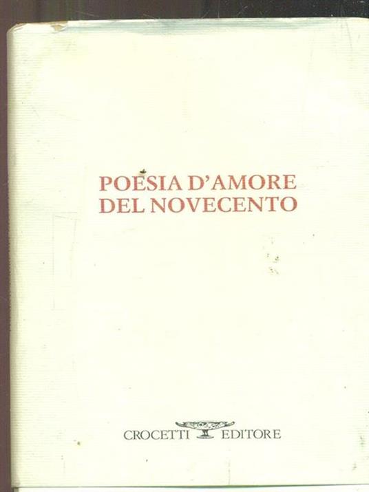 Poesia d'amore del novecento - copertina