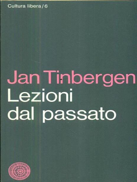 Lezioni dal passato - Jan Tinbergen - copertina