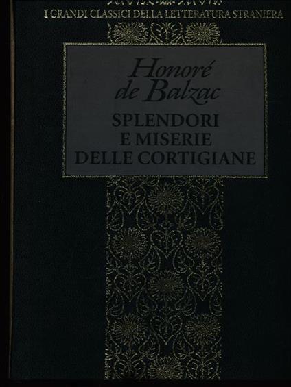 Splendori e miserie delle cortigiane - Honoré de Balzac - copertina