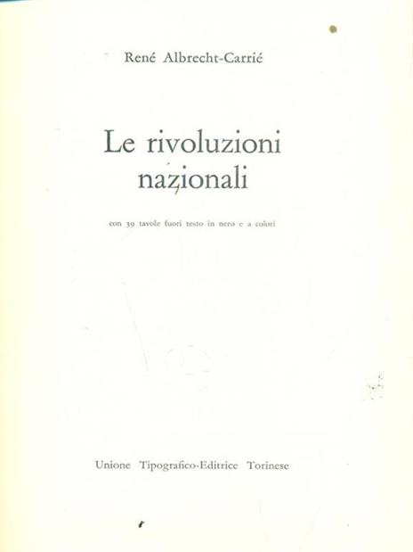 Storia universale dei popoli e delle civiltà XII - Le rivoluzioni nazionali - Renè Albrecht-Carriè - copertina