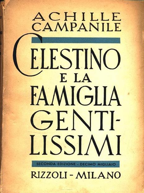 Celestino e la famiglia Gentilissimi - Achille Campanile - copertina