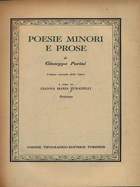 Poesie minori e prose - Giuseppe Parini - 4