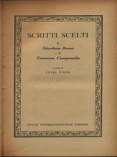 Scritti scelti - Giordano Bruno - 3