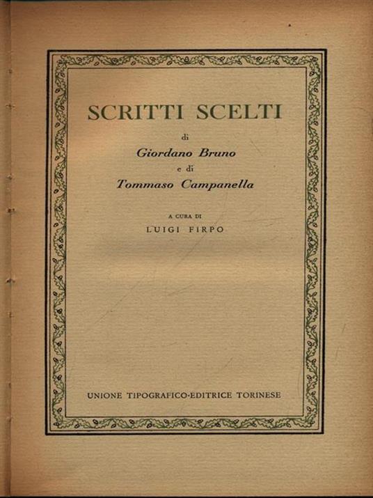 Scritti scelti - Giordano Bruno - 3