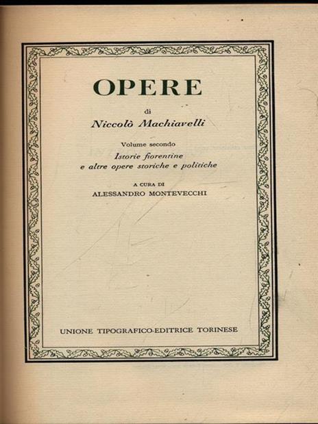 Opere vol. 2 - Niccolo' Machiavelli - 4