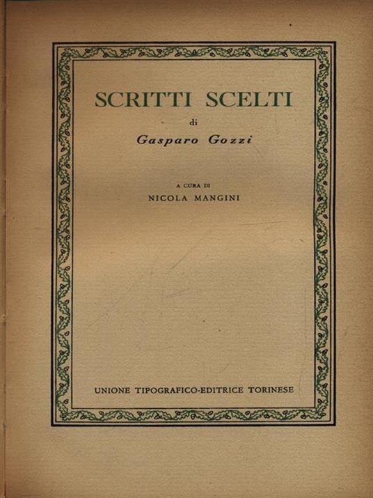 Scritti scelti - Gasparo Gozzi - 3