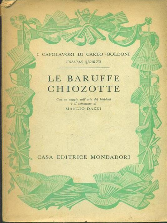 Le baruffe chiozotte - Carlo Goldoni - copertina