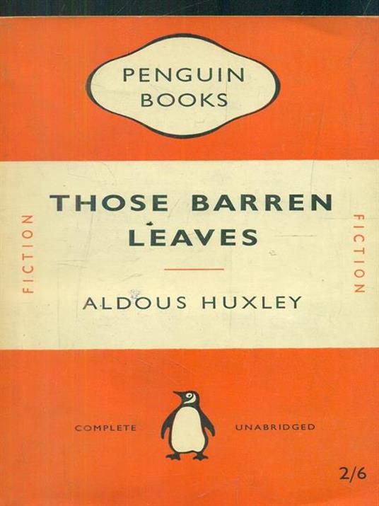 Those Barren Leaves - Aldous Huxley - copertina