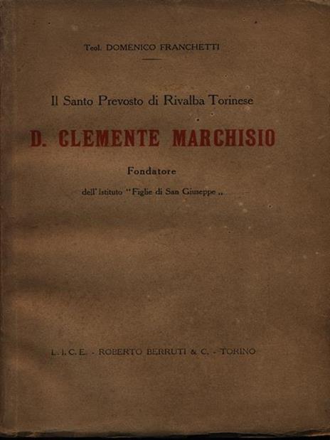 D. Clemente Marchisio - Domenico Franchetti - copertina