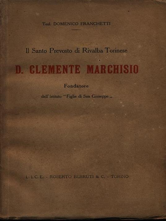 D. Clemente Marchisio - Domenico Franchetti - copertina