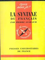 La syntaxe du francais