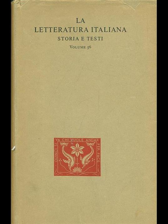 La letteratura italiana. Storia e testi. Vol 56. Opere - Francesco De Sanctis - copertina