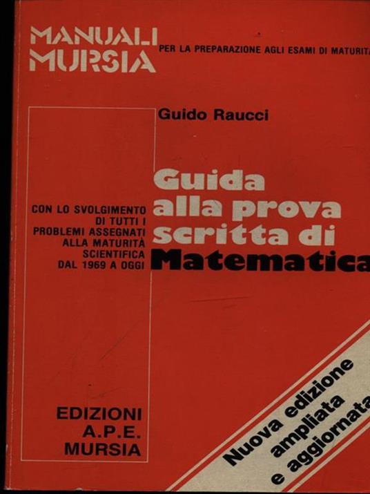 Guida alla prova scritta di matematica - copertina