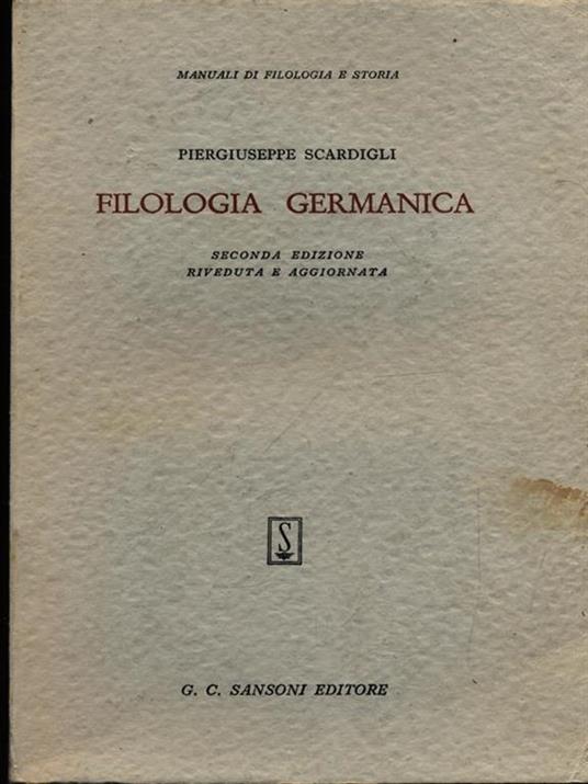 Filologia germanica - PierGiuseppe Scardigli - copertina