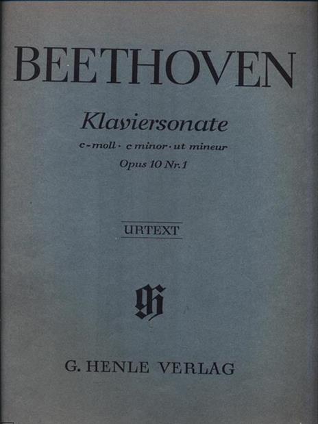 Klaviersonate in c-moll c-minor ut mineur. Opus 10 Nr. 1 - Ludwig van Beethoven - copertina