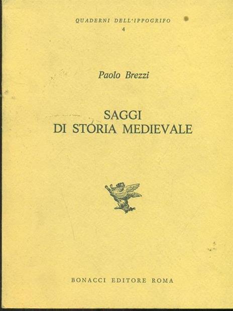 saggi di storia medievale - copertina