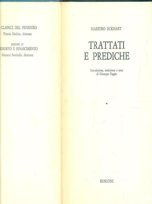 Trattati e prediche - Eckhart - 4