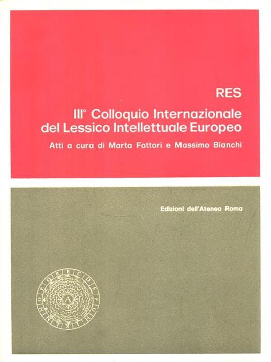 Ordo. III° Colloquio internazionale del lessico intellettuale europeo - Marta Fattori - 4