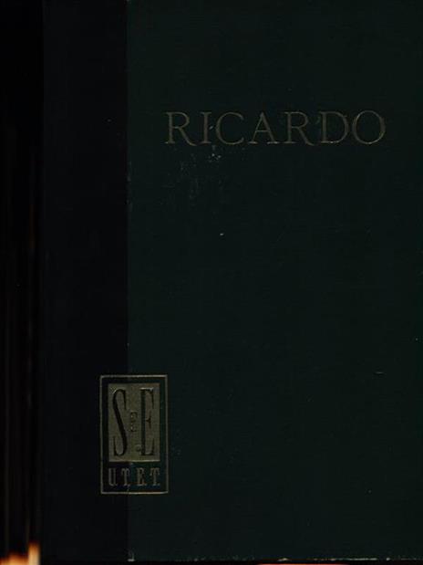 Principi dell'economia politica e delle imposte - David Ricardo - copertina