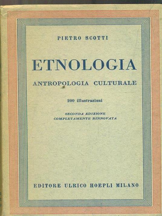 Etnologia - Pietro Scotti - copertina