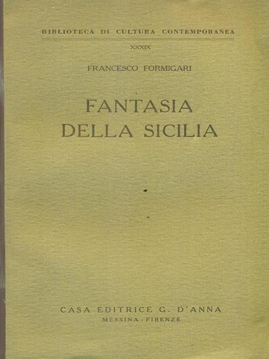Fantasia della sicilia - Francesco Formigari - copertina