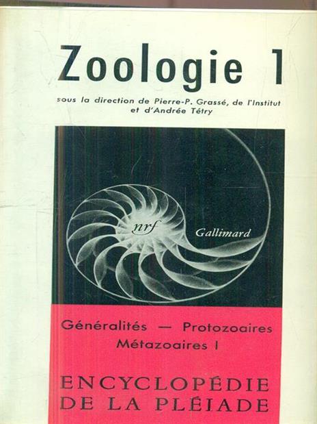 Zoologie. Tome 1 - copertina