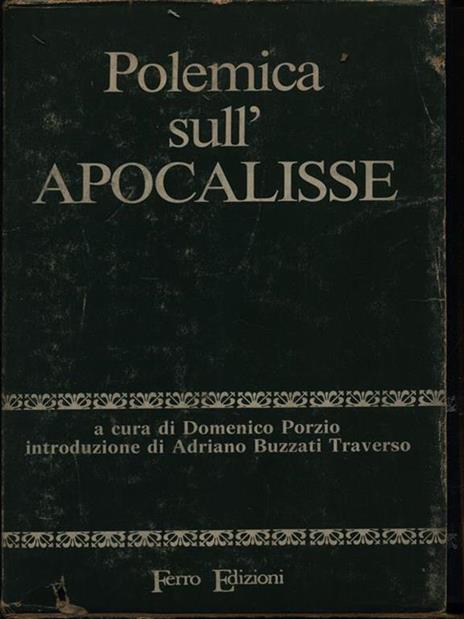 Polemica sull'Apocalisse - Domenico Porzio - copertina