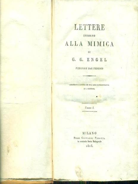 Lettere alla mimica. Vol 1 - copertina